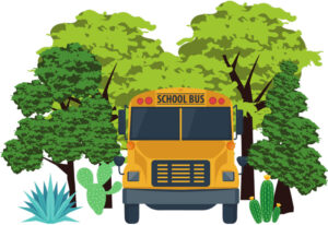 school-bus-park-trees